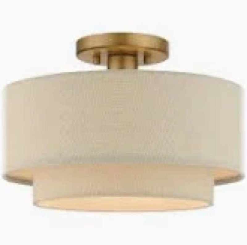 maskell 4-light fabric semi flush mount ceiling light chandelier drum pendant