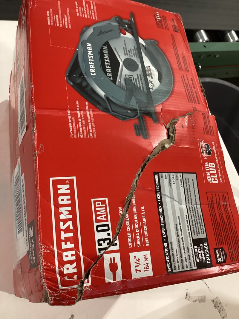 Condition photo showing Good Condition for craftsman circular saw, 7-1/4 inch, 13 amp, corded (cmes500)