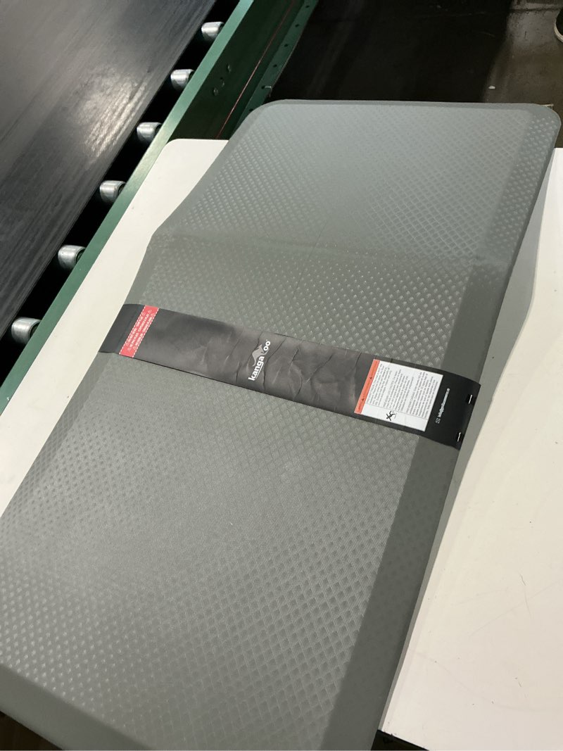Condition photo showing As Is for kangaroo thick ergonomic anti fatigue mats for kitchen floor, 39x20, cushioned standing office desk mat, waterproof scratch resistant topside, supportive all day comfort padded foam rugs, grey 39" x 20" grey