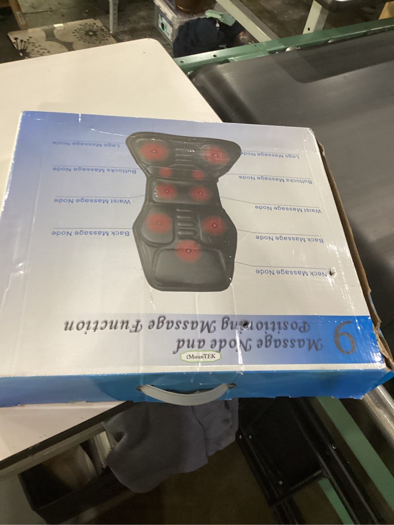 Condition photo showing New/Like New for Full Body Massage Mat with Heat, 9 Motors Vibration Massage Chair Pad with 3 Timer Settings, Multifunctional Full Body Relaxation Seat Back Massager for Home Office Car