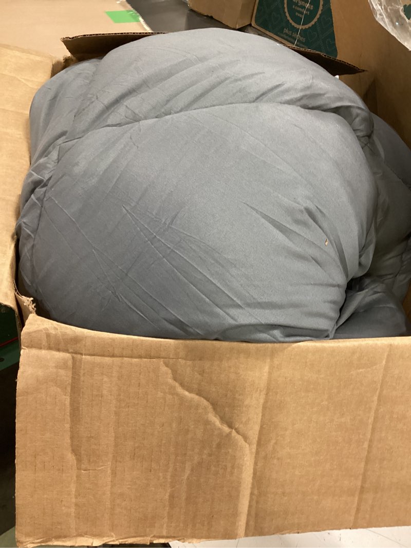 Condition photo showing As Is for bedlore queen mattress topper, thick pillow top pad for back pain relief, cooling soft mattress cover with deep pockets 6-18 inch gray queen