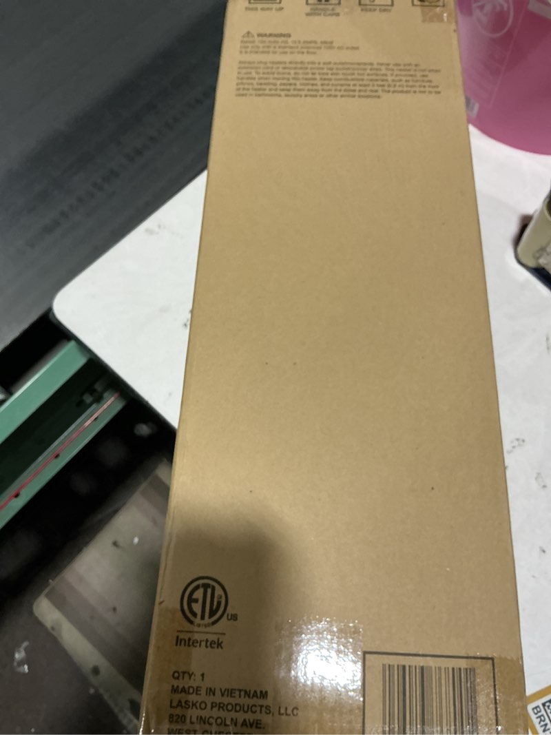 Condition photo showing Good Condition for Lasko - Portable Ceramic Tower Space Heater with Remote Control - Black/Silver