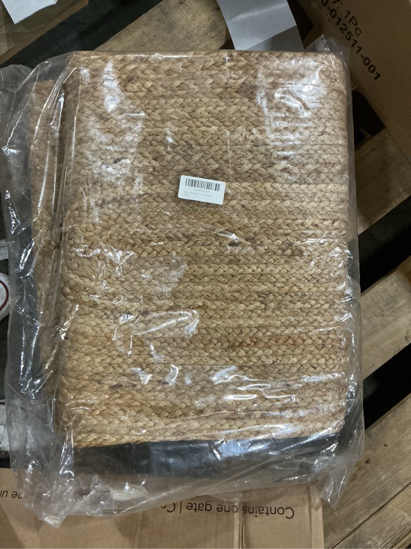 Condition photo showing New/Like New for aasaan decor jute oval rug 4x6 feet – handwoven natural fiber reversible boho rug for living room, bedroom & entryway | neutral farmhouse soft decorative area rug oval 4' x 5' (oval)
