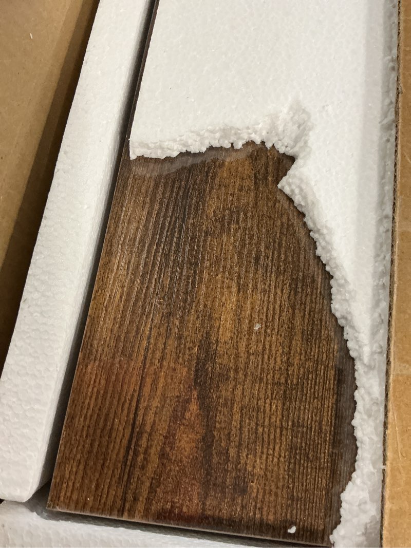 Condition photo showing Good Condition for qeeig floating shelves for wall 55.1" extra long - wall shelf bathroom kitchen living room bedroom farmhouse home decor display bookshelf large 55.1 x 9.3 inch set of 2, rustic brown (008-140bn)