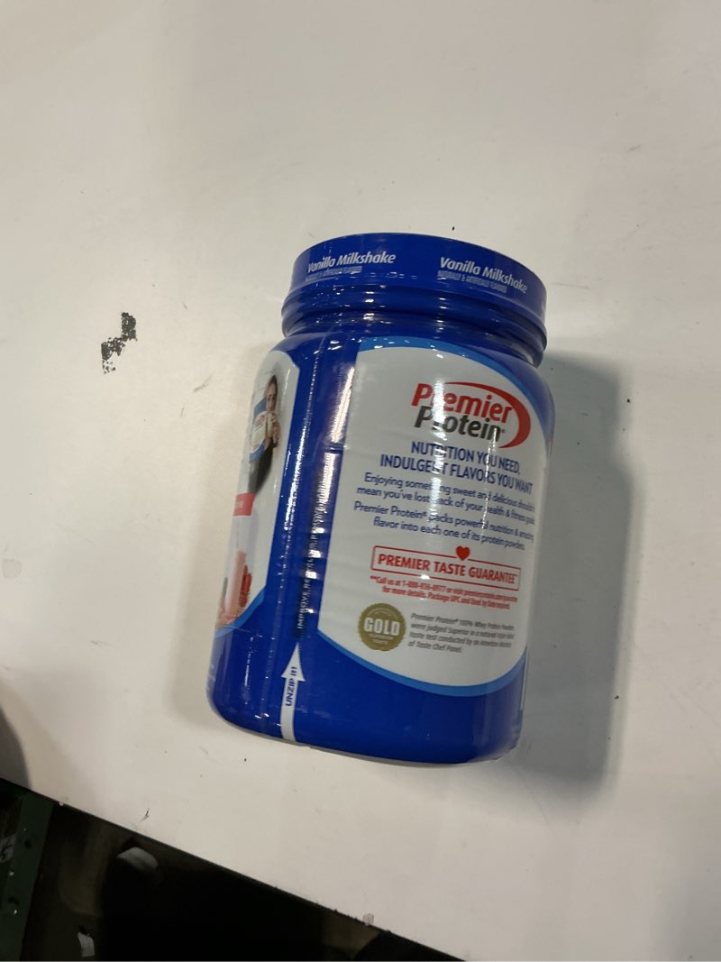 Condition photo showing New/Like New for (By 14 mar-2026)Premier Protein Whey Protein Powder, Vanilla, 28 Ounce