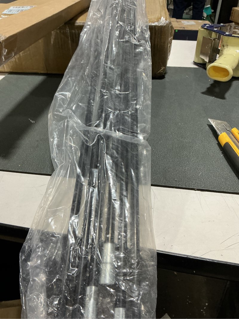 Condition photo showing Good Condition for stanbroil 18-foot fiberglass chimney rod kit, 1/4" npt fittings, used with brush to clean debris from chimney