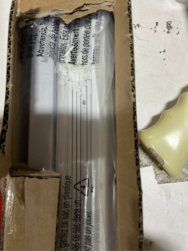 Condition photo showing Good Condition for LazBlinds No Tools No Drill 1" Vinyl Mini Blinds, Cordless Blinds for Windows, Light Filtering Horizontal Window Blinds & Shades, 31" W x 64" H, White Cordless-white 31" W x 64" H