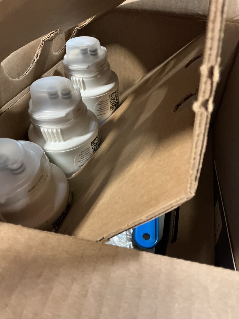 Condition photo showing As Is for aquasana under sink water filter system - reduces pfas, lead, & chlorine in drinking water - under counter claryum filtration for kitchen - 3-stage max flow - chrome faucet - aq-5300+.56 chrome 3 stage max flow