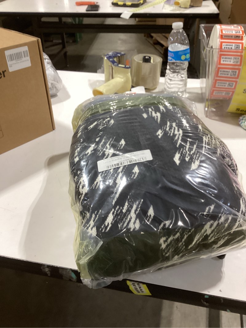 Condition photo showing New/Like New for houndstooth couch cover blanket, couch blanket cover, boho couch cover, chenille sofa covers washable, xl couch covers for oversized sofa(1pc/beige white/71×134") houndstooth black+white pattern 1pc/71"x 134"/rectangular