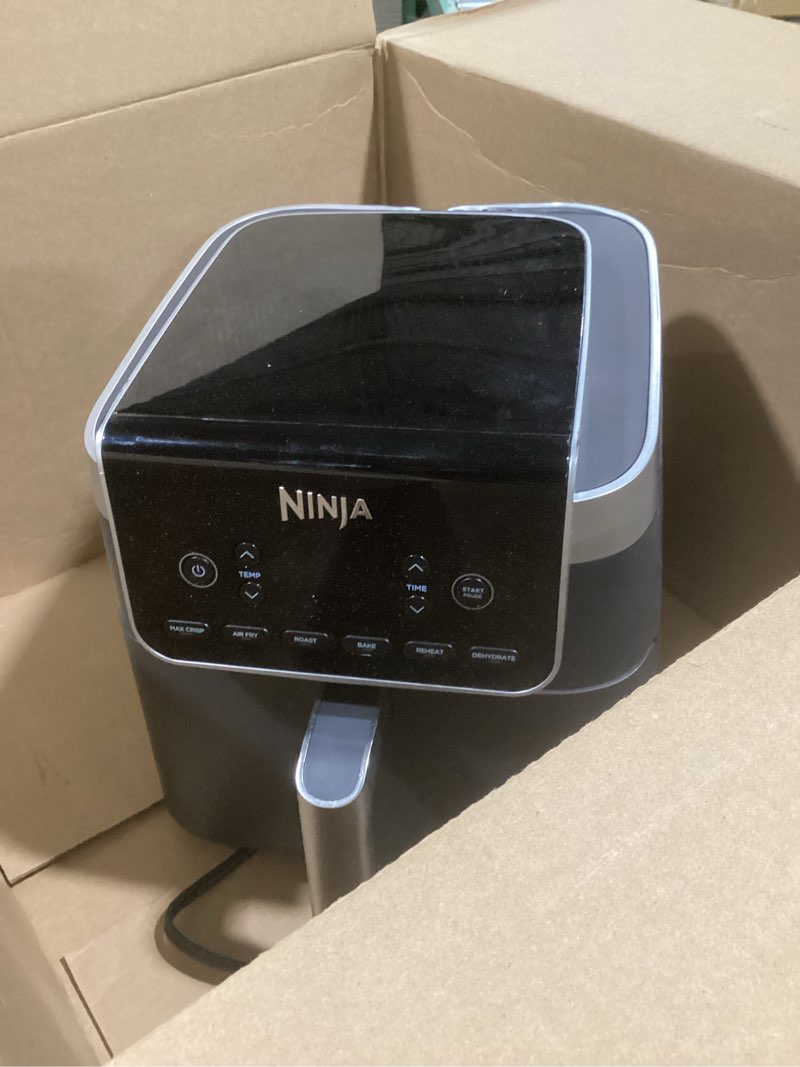 Condition photo showing As Is for Ninja | Air Fryer | 6.5 QT Pro XL Capacity fits 9lbs of Wings | 6-in-1 Max Crisp, Air Fry, Roast, Bake, Reheat & Dehydrate | Nonstick Basket, Crisper Plate & Recipe Guide | Grey | AF181 6.5 QT MAX