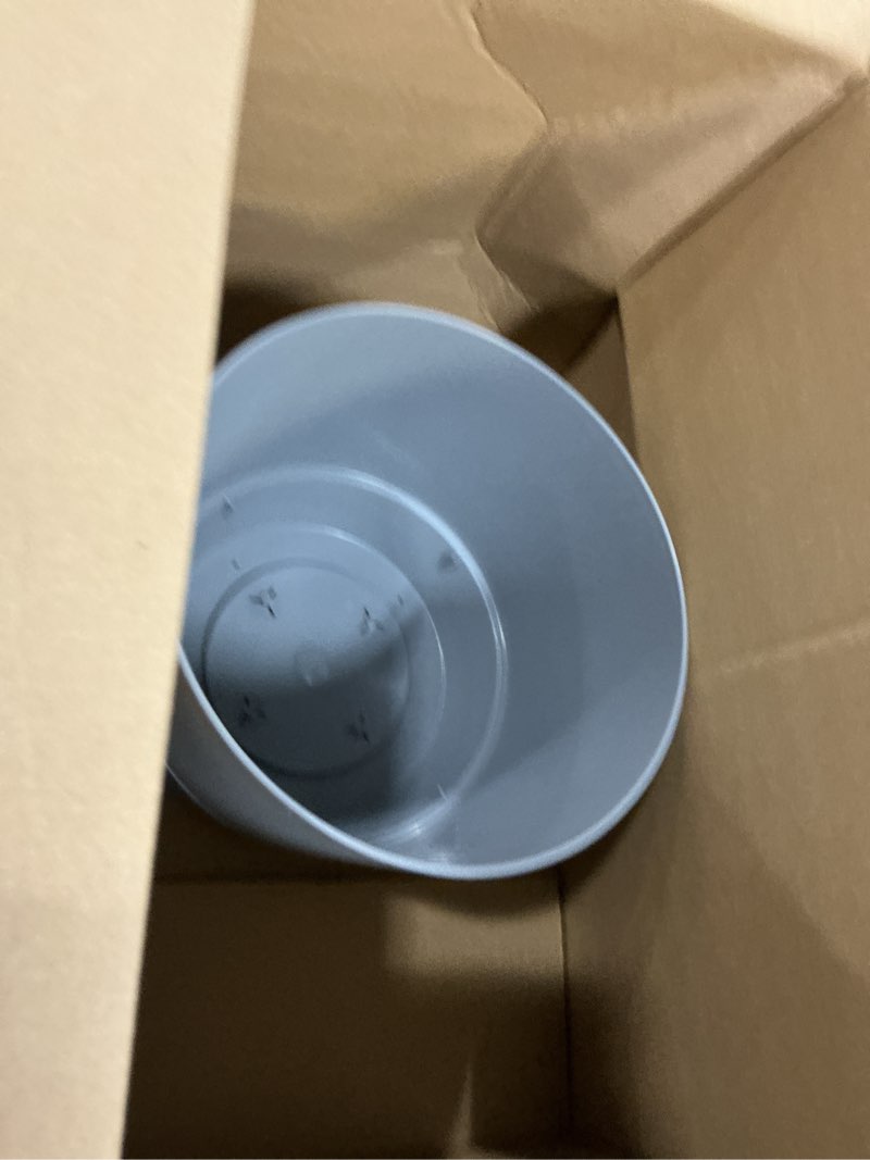 Condition photo showing Good Condition for Root & Vessel Majestic Mid-Century Modern Low Profile Cylinder Pot, Matte Gray, 10.5" Matte Gray 10.5-Inch