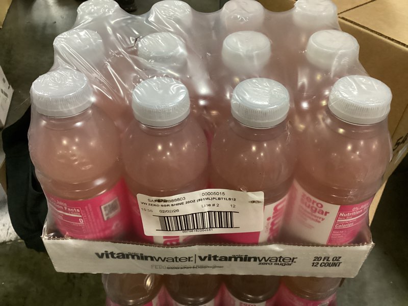 Condition photo showing New/Like New for vitaminwater Shine Strawberry Lemonade Zero Sugar, Flavored Water Beverage, 20 fl oz Bottles, 12 Pack Zero Sugar Shine Strawberry Lemonade 20 Fl Oz (Pack of 12)