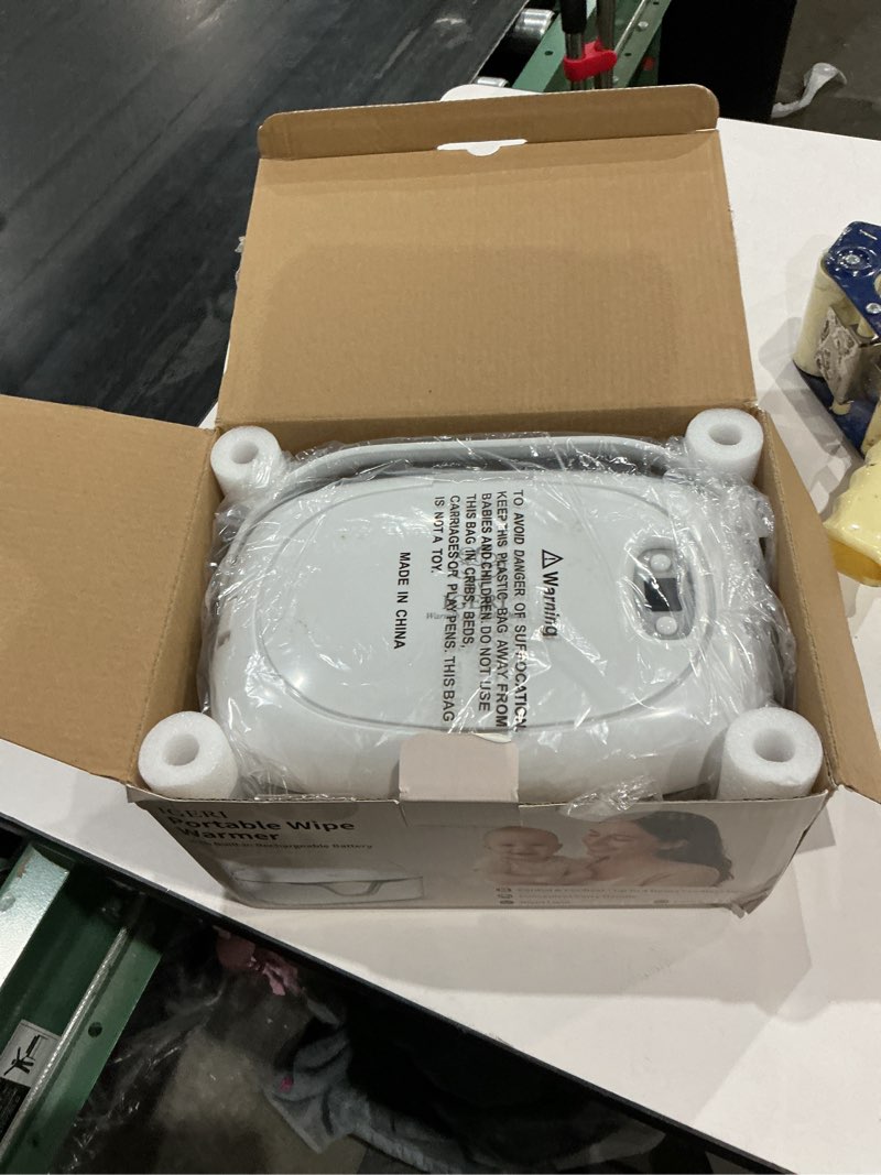 Condition photo showing New/Like New for Portable Wipe Warmer and Wet Diaper Wipes Dispenser Cordless Battery Operated Travel Wetwipe Warmers Rechargeable with Nightlight Temperature Control