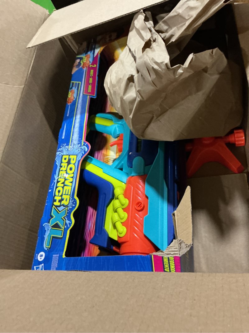 Condition photo showing Good Condition for nerf super soaker power drench xl water blaster, high performance pressurized blasting, easy fill station, water toys, ages 8+