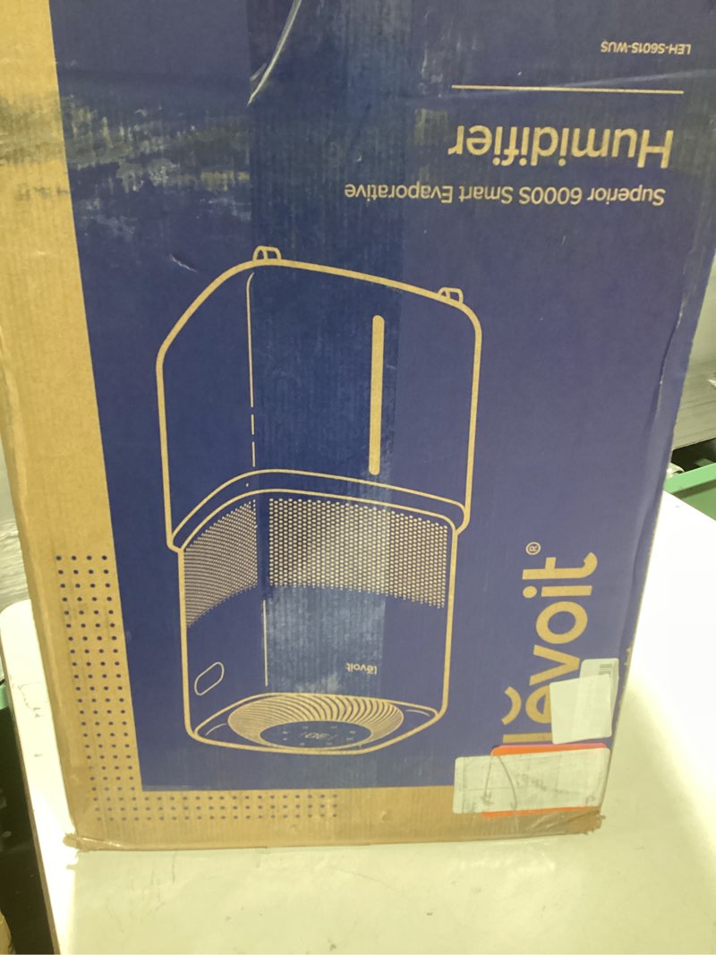 Condition photo showing Good Condition for LEVOIT Superior 6000S Smart Evaporative Humidifiers for Home Whole House up to 3000ft², 6 Gal, Last 72-Hour, Premium Filter, Dry Mode, Wheels & Water Fill Hose & Foldable Storage - Quiet Sleep Mode