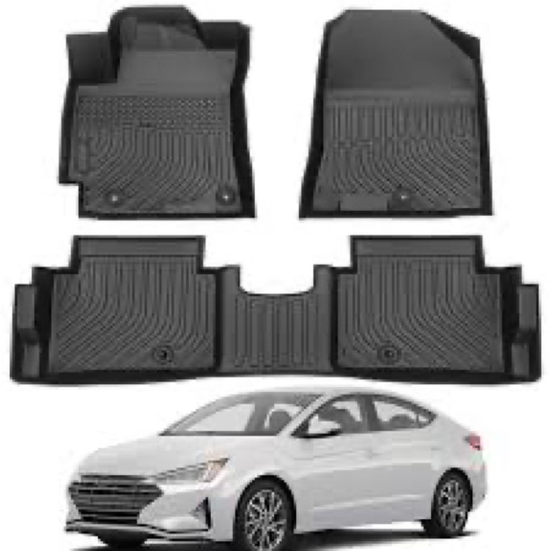 Jenofa-Floor Mats for Hyundai Elantra 2017-2020 (Not for Elantra GT) Floor Liner Waterproof All Weat