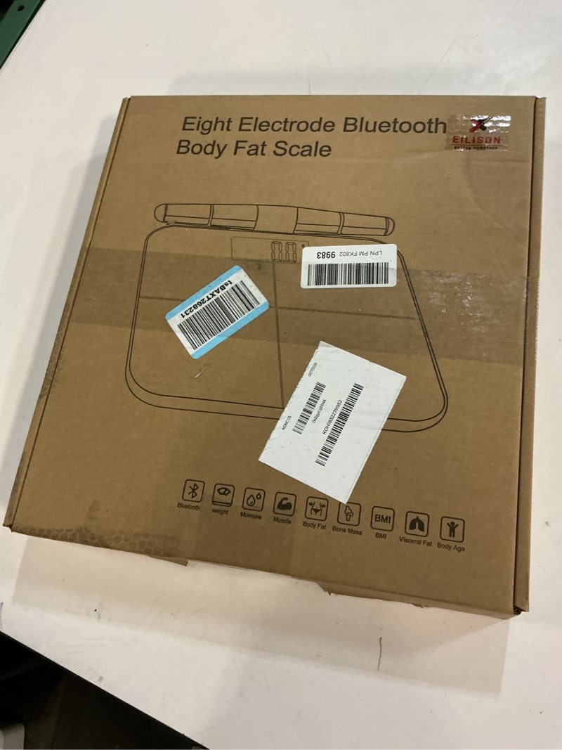 Condition photo showing Good Condition for EILISON Smart Scale for Body Weight: 8-Electrode Precision Digital Bathroom Scale for Fat BMI 32 Muscle Body Composition Analyzer, Highly Accurate Weighing Machine, 400lbs (8 Electrode Black)