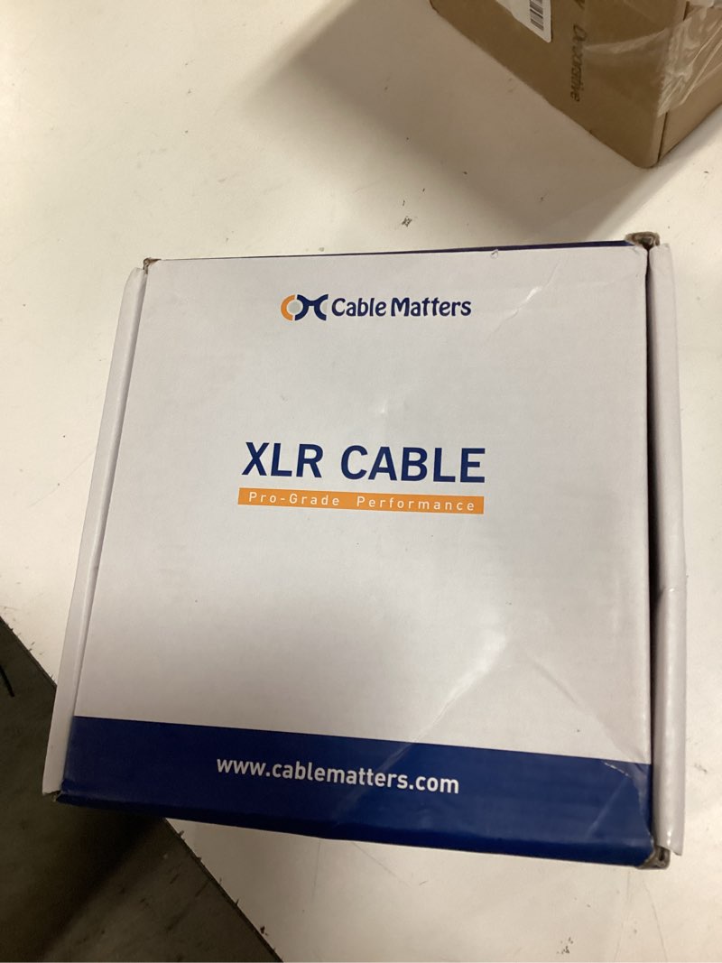 Condition photo showing New/Like New for cable matters 2-pack premium long xlr to xlr cables - 35ft, male to female microphone cable, oxygen-free copper (ofc) mic cord, black 35 feet