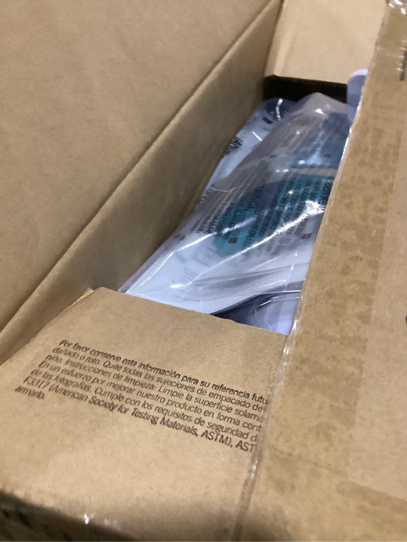 Condition photo showing As Is for Infantino Music & Lights 3-in-1 Discovery Seat & Booster, Toddler Booster Seat for Dining Table or Kitchen Chair, Baby Activity Center & Snack Tray, Teal Teal Seat