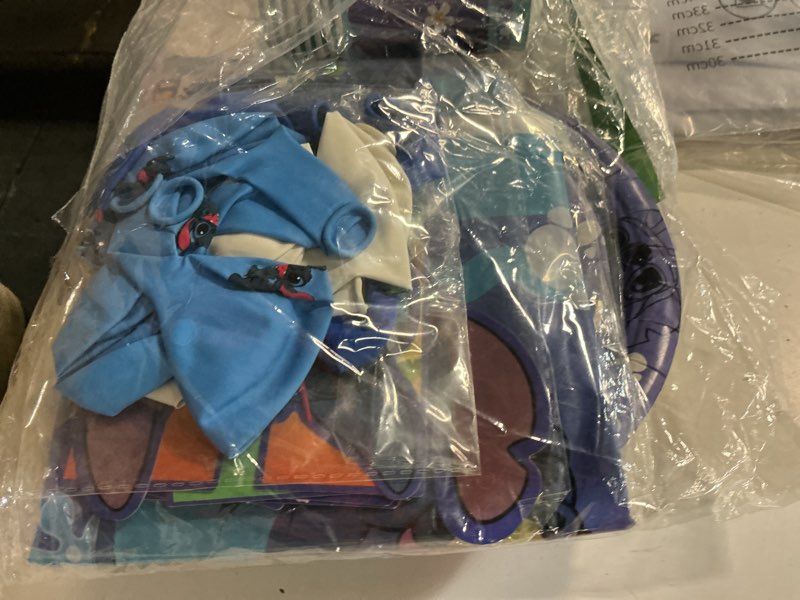 Condition photo showing Good Condition for 61 pcs for stitch party supplies birthday party supplies and decorations set - includes tableware set and happy birthday banner