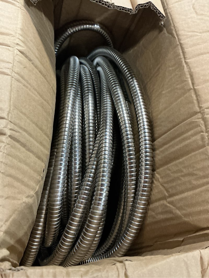 Condition photo showing Good Condition for specilite 200ft 304 stainless steel garden hose metal, heavy duty water pipe with nozzles for yard, outdoor - flexible, never kink & tangle, puncture resistant (sliver) 200 ft sliver