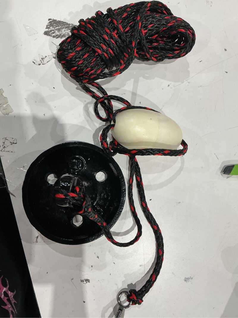 Condition photo showing As Is for marine system mushroom anchor kit for kayaks, canoes, paddle boardswith rope and marker buoy green