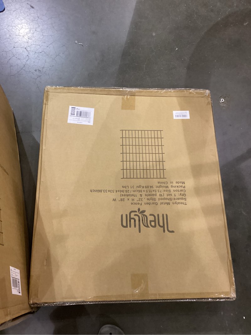 Condition photo showing New/Like New for Metal Garden Fence 32 inch H x 28 inch W, 10 Panels (9 Panels + 1Gate), Total 23 ft, No Dig Fence Rustproof Animal Barrier Fencing for Dog, Rabbits, and Patio,Yard 32? H x 28? W (9 Panels + 1 Gate)