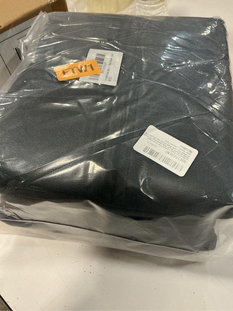 Condition photo showing New/Like New for Faux Leather Car Seat Covers Full Set, Foam Seat Cover for Car, Universal Car Seat Protector with Waterproof and Breath Fit for Cars, Trucks, SUV, Vans (Black Square) Black Square Full Set