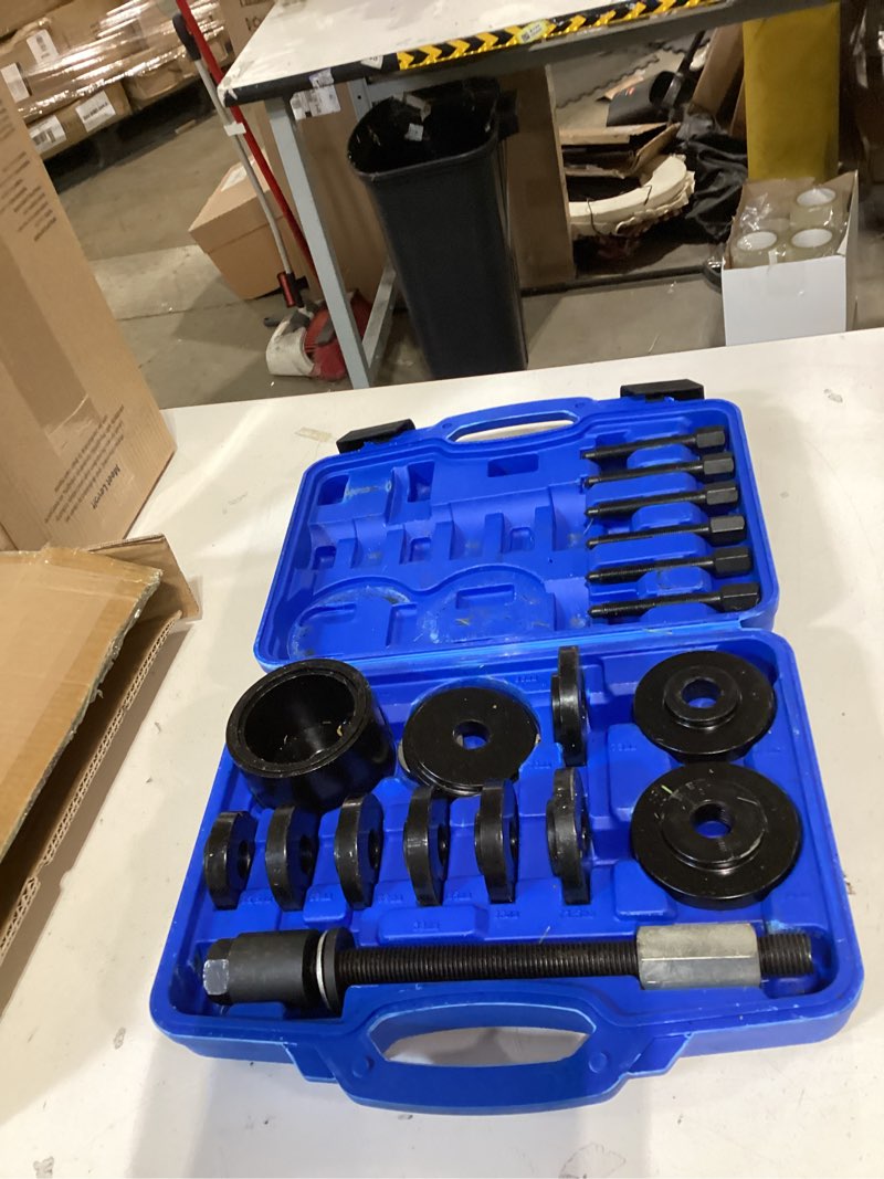 Condition photo showing As Is for dayuan 19pcs front wheel drive bearing removal installation service tool kit fwd bearing install master set wheel bearing removal kit blue