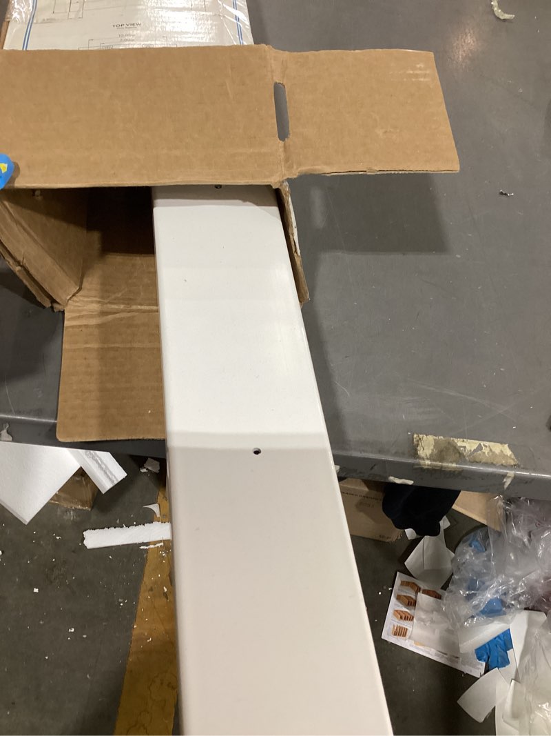 Condition photo showing As Is for architectural mailboxes whitley plastic mailbox post, compatibility code a, b, c, wp000wam, white