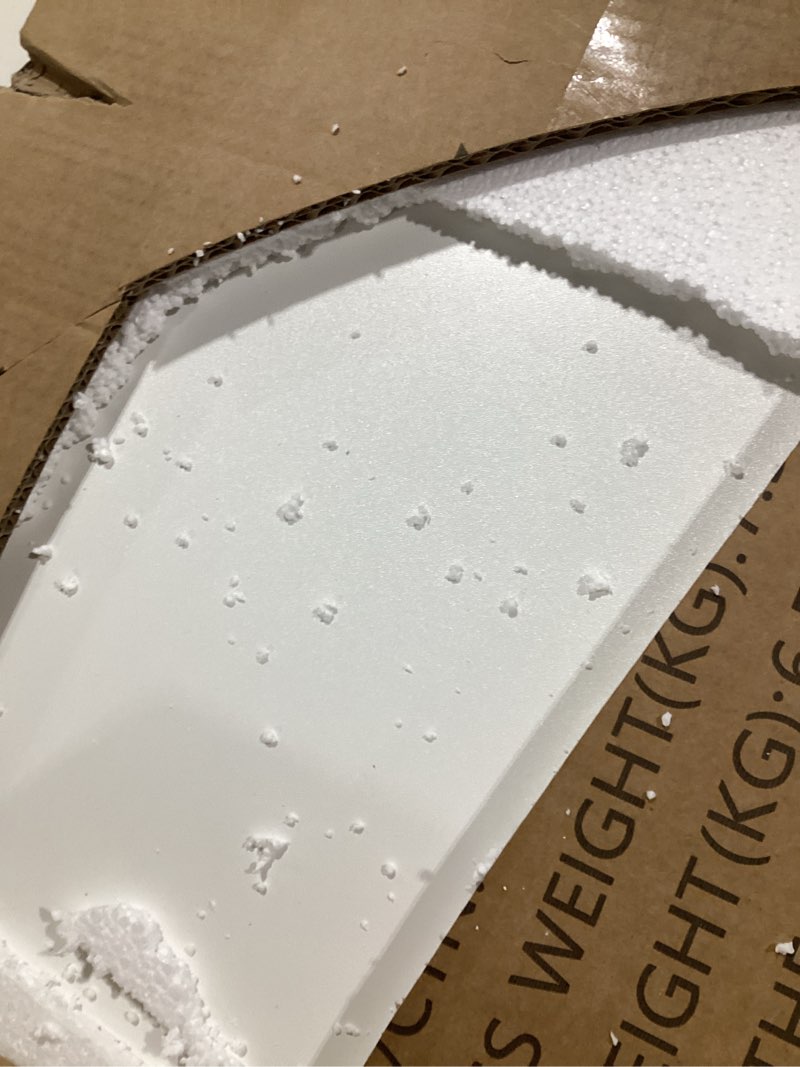 Condition photo showing Good Condition for KLSMYHOKI Portable Standing Desk Adjustable Height, Small Computer, Laptop, Mobile Stand Up Rolling Desk with Wheels, Table for Home Office, 16"x31.5" Height 27"-43.5", White