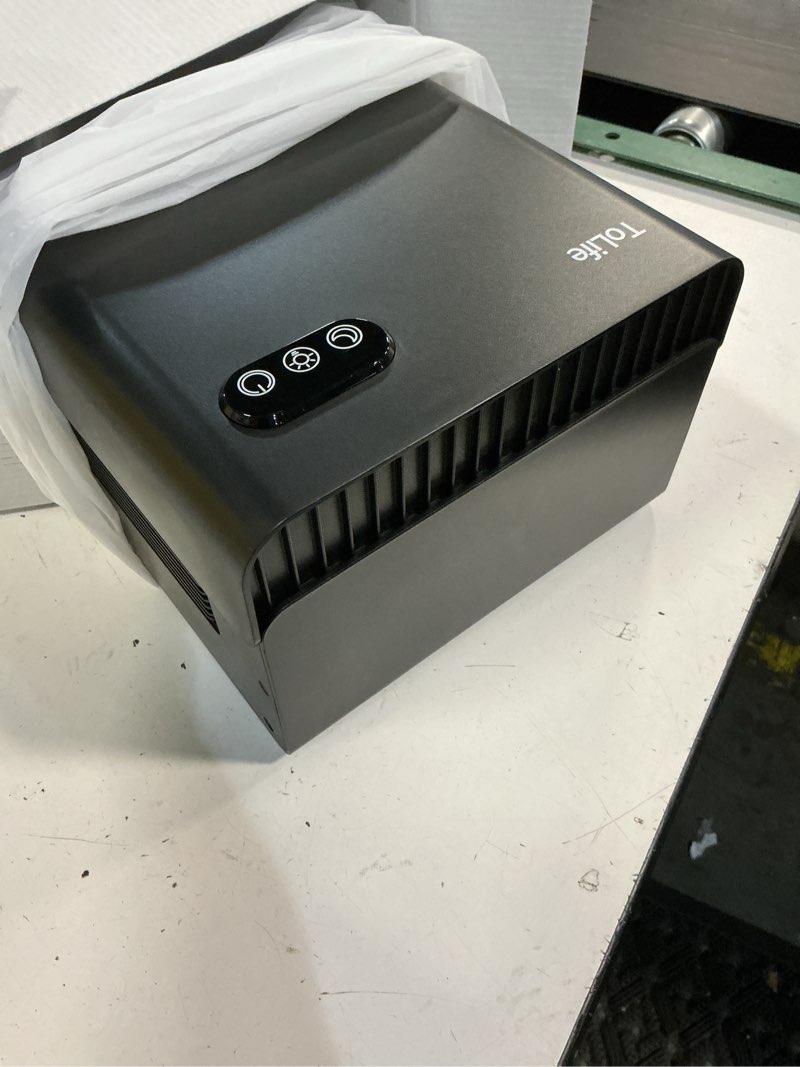 Condition photo showing Good Condition for tolife dehumidifier for home, 1000 sq.ft dehumidifiers for basement bedroom bathroom with 95 oz water tank, auto shut off 7 colors led light, black