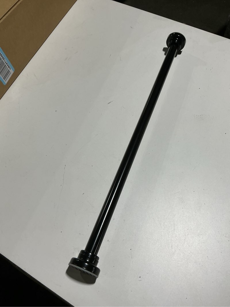 Condition photo showing Good Condition for Black Shower Curtain Rod 24-40 Inch Integration Tension Curtain Rod, Load 44LBS No Splice 304 Stainless Steel Adjustable Spring Heavy Duty Tension Rods for Bathroom Windows No Drill Non Slip Black 24''-40''