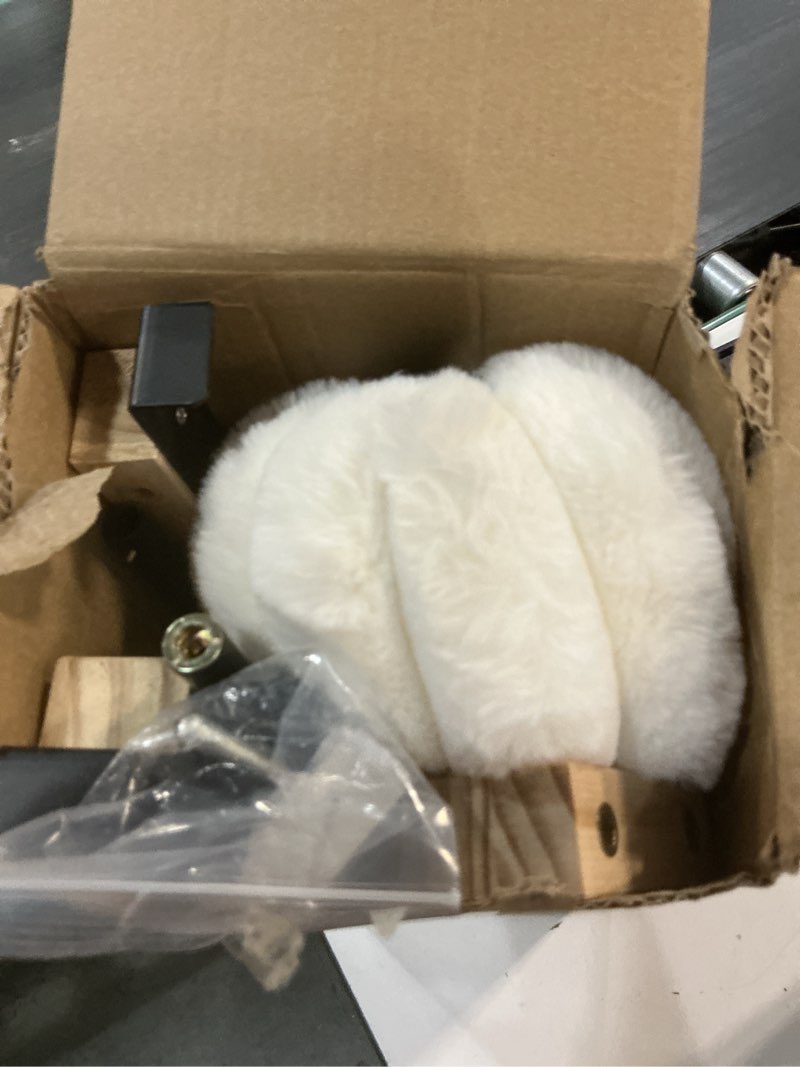 Condition photo showing Good Condition for cloud-soft cat window sill perch with zipper designed cushioned bed, supportive cat window seat with premium solid wood & sturdy metal frame, pet hammock bed for large cats (large, white) large(24.4''x15'') white