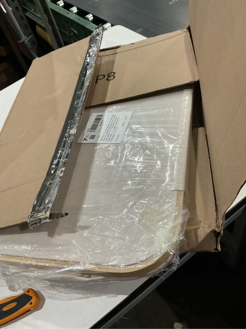 Condition photo showing Good Condition for baleine laundry hamper with lid, tall laundry baskets with bamboo pull handles, large laundry bin with internal support (36 gal/140l, beige) 140 liters beige