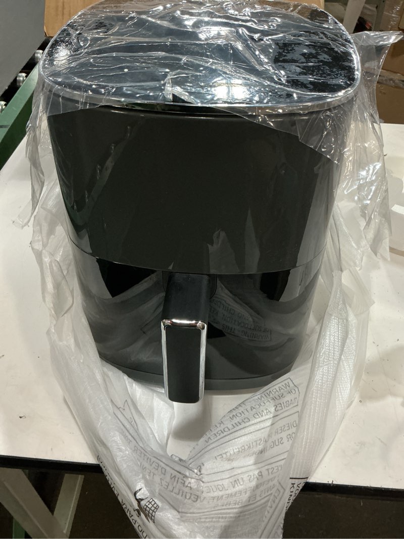 Condition photo showing New/Like New for simple deluxe air fryer - 6.34 qt digital airfryer with visible window, 12 presets functions, nonstick and dishwasher-safe basket, 1700w, gray gray-6.34qt 6.34 qt