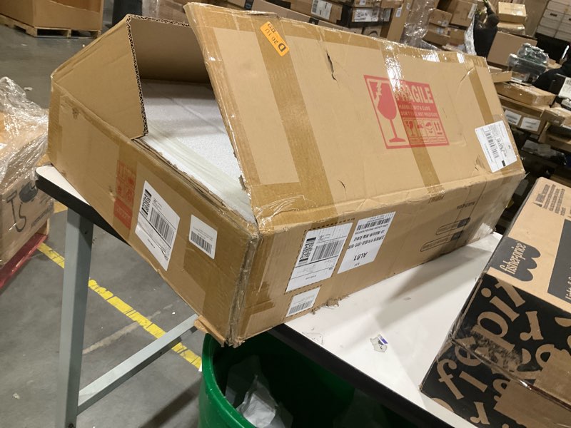 Condition photo showing Good Condition for 20x30 Inch LED Lighted Medicine Cabinet Mirror, Bathroom Mirror with Lights and Storage Wall Mounted & Recessed with Anti-Fog, Dammible 3 Color Light with Memory, 3 Shelves & 1 Organizer Box, Black With Light and Anti-fog Mirror 20"x30"