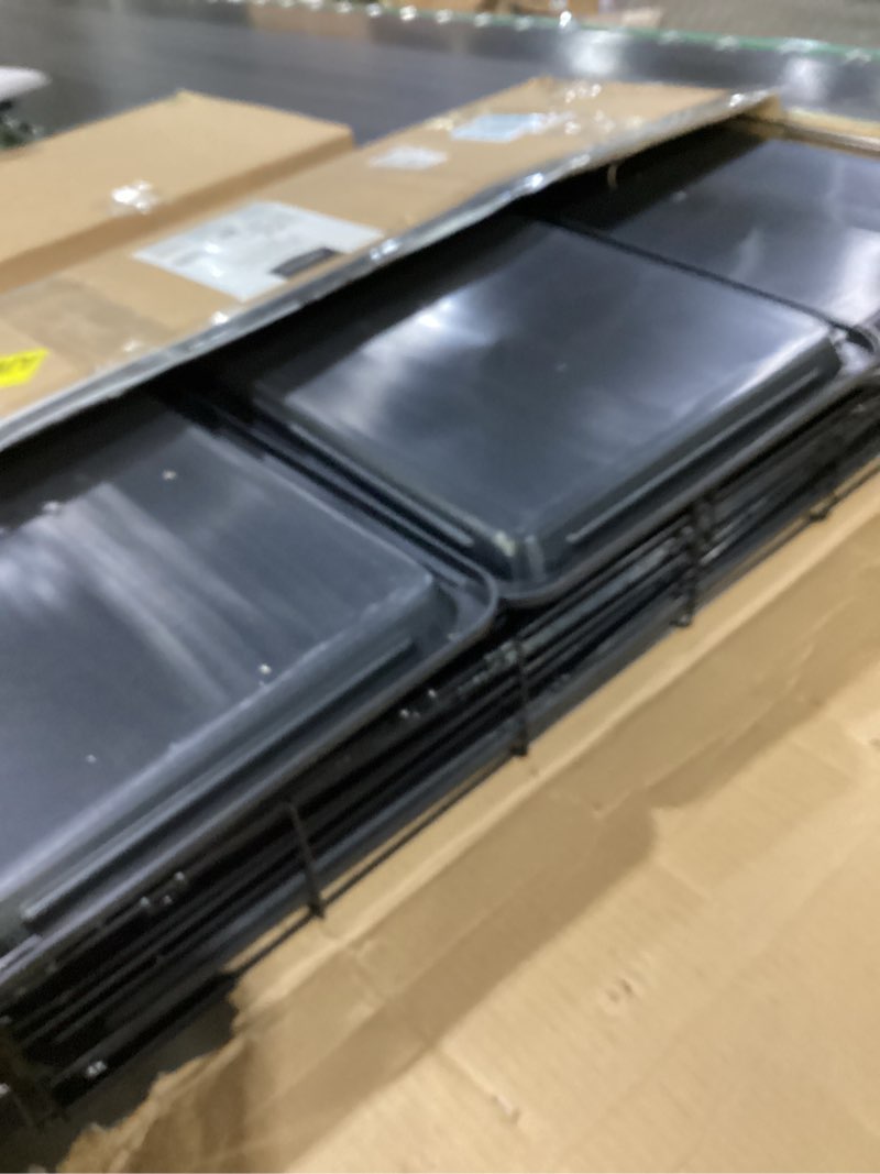 Condition photo showing New/Like New for Amazon Basics Large 3-Tier Cat Durable,Pliable Cage Playpen Box Crate Kennel - 35.8"L x 22.4"W x 50.6"H, Black