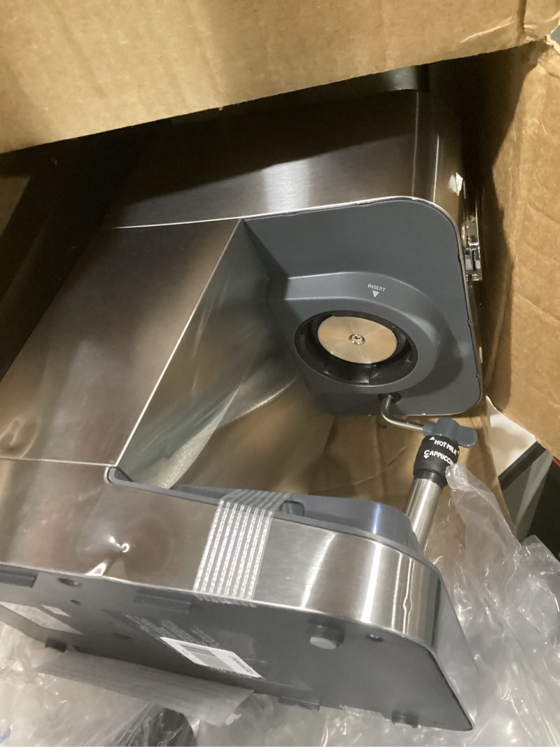 Condition photo showing As Is for De’Longhi Classic Espresso Machine with Milk Frother, 15-Bar Pump & Temperature Control - Barista Coffee Maker Kit for Espresso, Latte, Cappuccino & Iced Coffee - Italian Stainless Steel Design