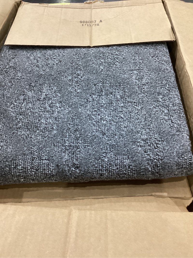 Condition photo showing Good Condition for garland rug garden trellis 6 ft. x 6 ft. square indoor/outdoor area rug outdoor waterproof rug for patio, camping rugs, rv, porch, deck, camper, balcony, backyard for high-traffic areas, heather gray heather gray 6' x 6' (square)