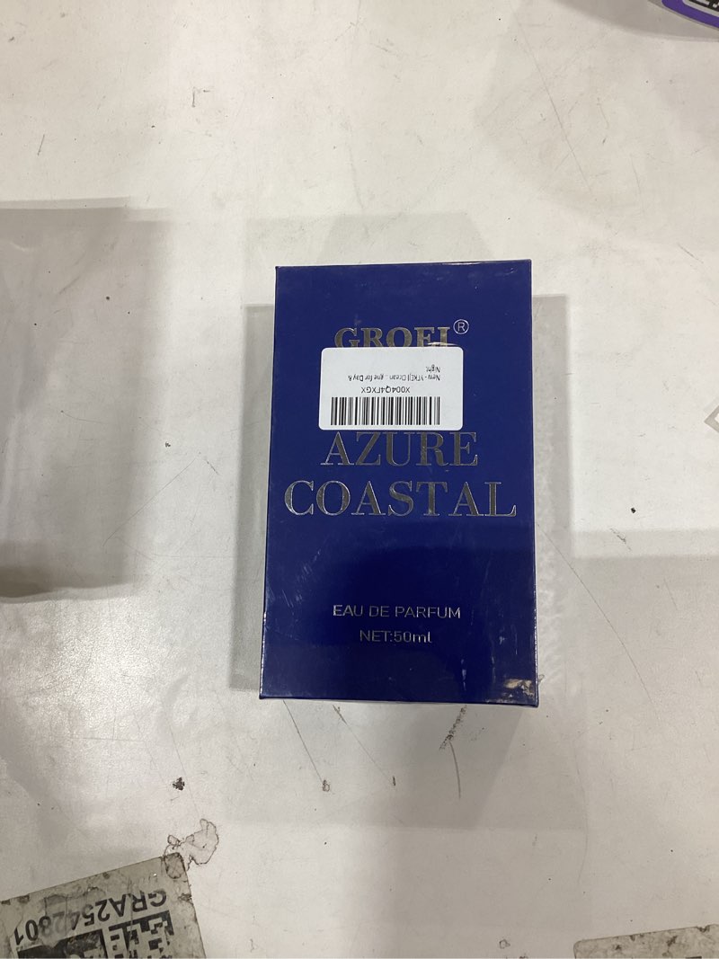 Condition photo showing New/Like New for azure coastal eau de parfum for men, 50ml | classic ocean scent with bergamot, jasmine & musk | long-lasting fresh fragrance