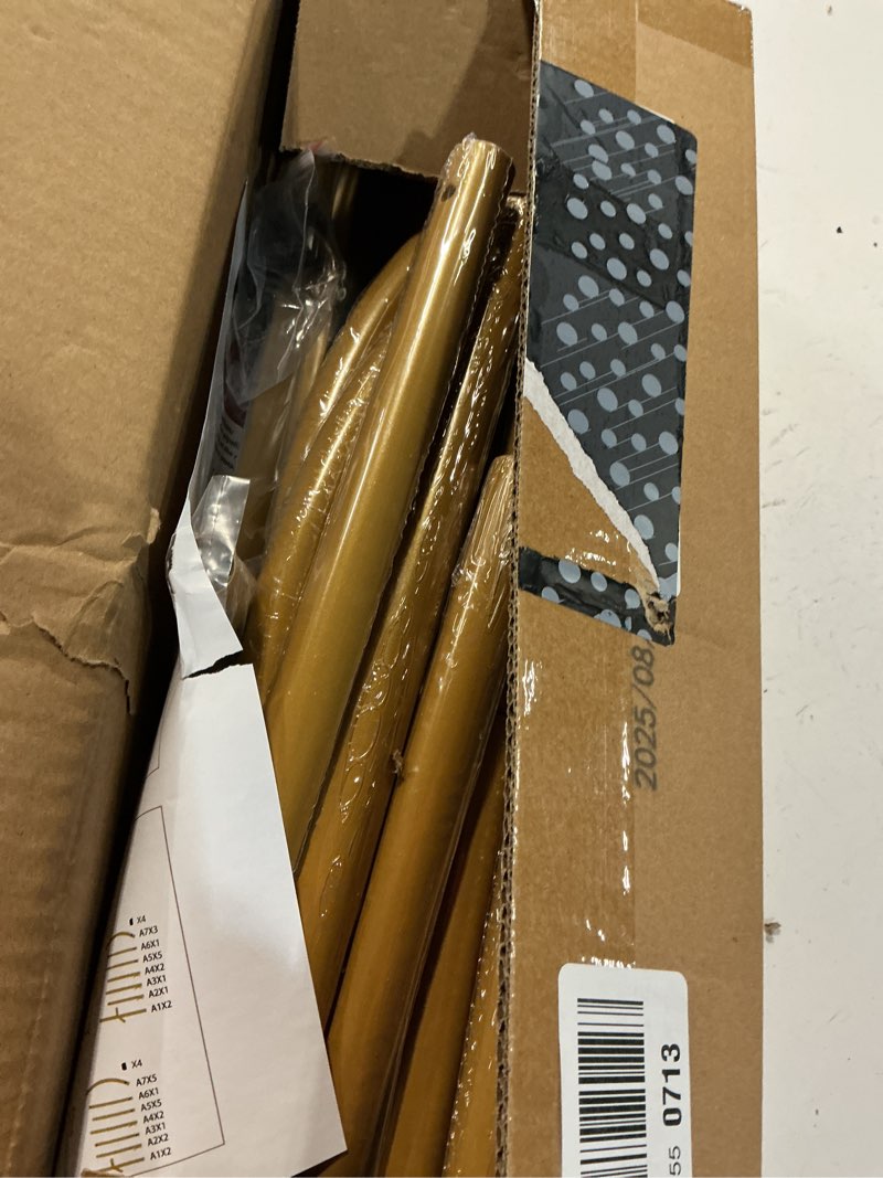 Condition photo showing Good Condition for arch backdrop stand 4ft gold wedding balloon arched backdrop stand metal arch frame for birthday party bridal baby shower ceremony decoration 4ft metal