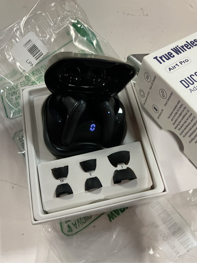 Condition photo showing Good Condition for hybrid active noise canceling wireless earbuds, 6 mics enc clear call ear buds, hi-res audio deep bass bluetooth 5.4 headphones, 48h playtime, ip7, 8 eq modes, multipoint connection black