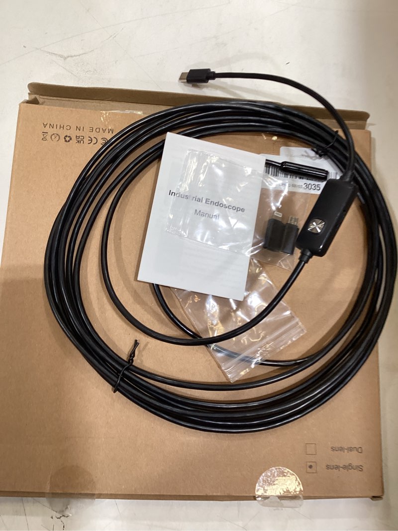 Condition photo showing Good Condition for endoscope camera with light,1920p hd borescope with 8 adjustable led lights, endoscope with semi-rigid snake cable, ip67 waterproof inspection borescope for ios and android-16.4ft single lens