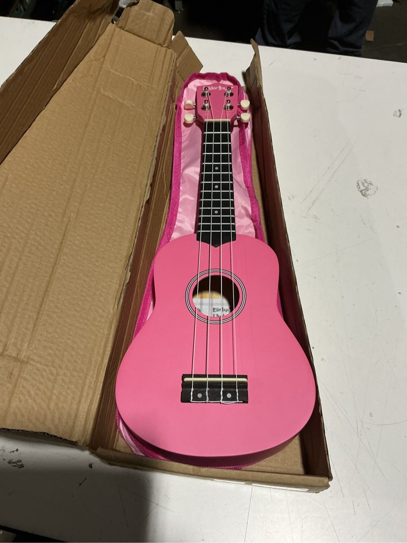 Condition photo showing Good Condition for Everjoys Soprano Ukulele Beginner Pack-21 Inch w/Free Online Lesson Gig Bag Digital Tuner Pick All in One Kit 21 inch Pink