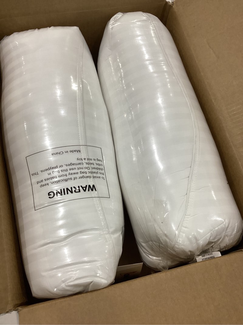 Condition photo showing Good Condition for beckham hotel collection bed pillows standard/queen size set of 2 - original soft down alternative pillow for sleeping - soft support for back, stomach or side sleepers queen / standard white