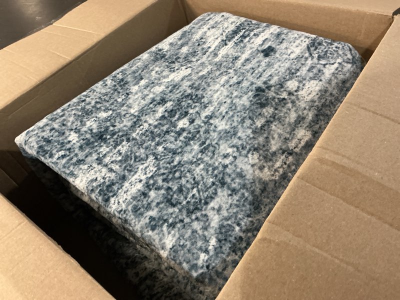 Condition photo showing Good Condition for area rug 8x10 washable rug/machine washable blue vintage traditional floor cover foldable thin retro style indoor distressed non-slip carpet bedroom living room kitchen office blue and grey 8' x 10' (rectangular)