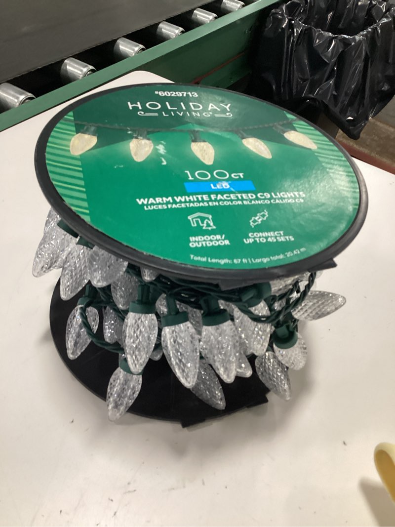 Condition photo showing Good Condition for Holiday Living 100-count 66-ft White LED String Christmas Lights