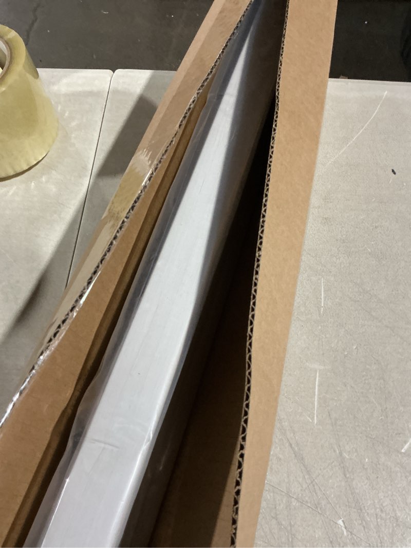 Condition photo showing Good Condition for lazblinds cordless cellular shades, no tools no drill blackout honeycomb shades pleated blinds for windows, 29" w x 64" h, silver white blackout-silver white 29'' w x 64'' h