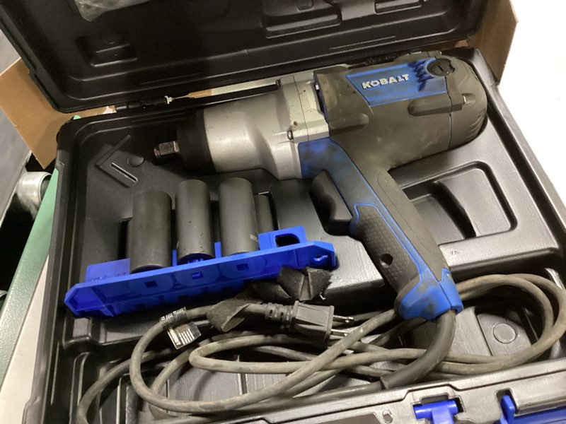 Condition photo showing As Is for kobalt 8-amp 1/2-in drive corded impact wrench